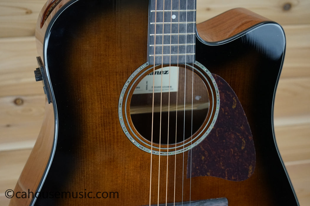 Ibanez AAD51CE Advanced Acoustic Grand Dreadnought Acoustic-Electric Guitar Dark Violin Sunburst B-Stock