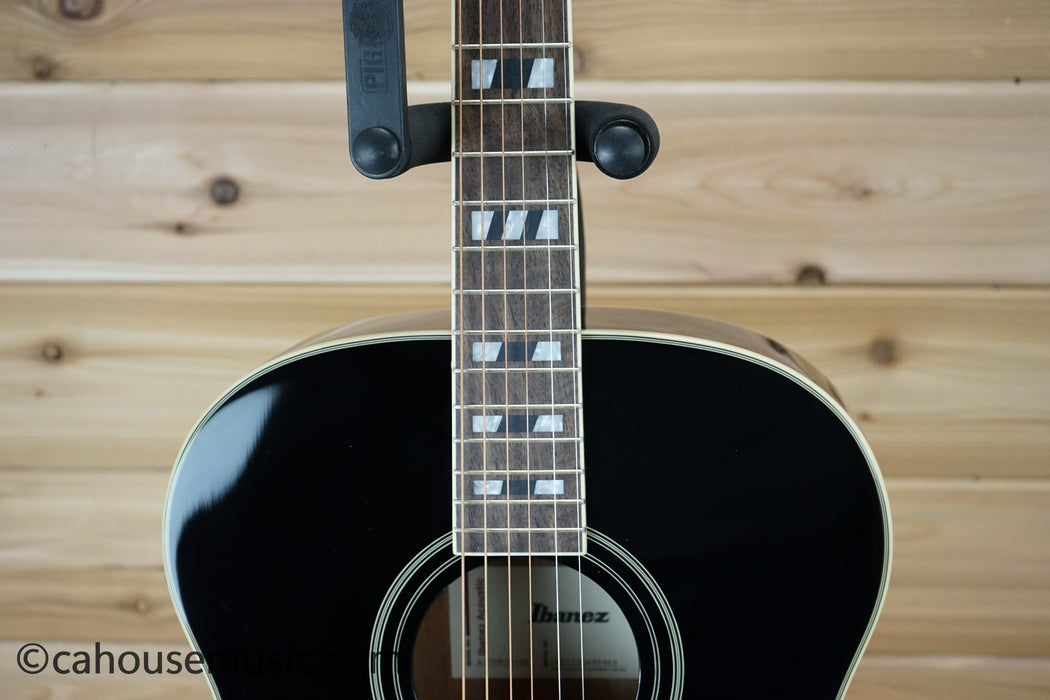 Ibanez AJ70M1E Artwood Jumbo Acoustic-Electric Guitar Black High Gloss B-Stock