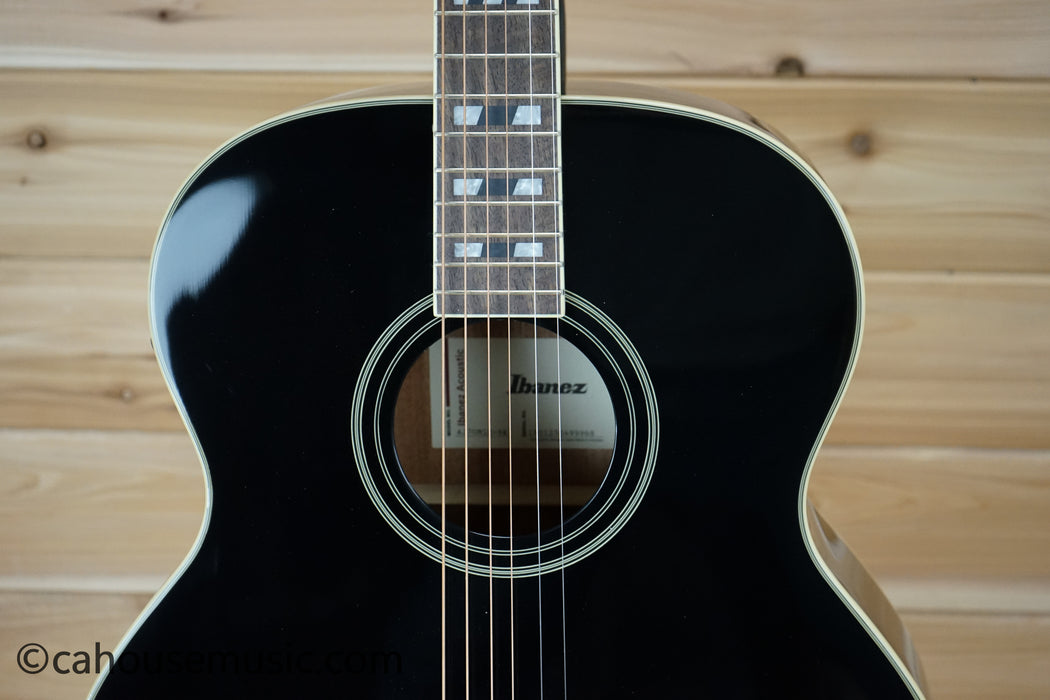 Ibanez AJ70M1E Artwood Jumbo Acoustic-Electric Guitar Black High Gloss B-Stock