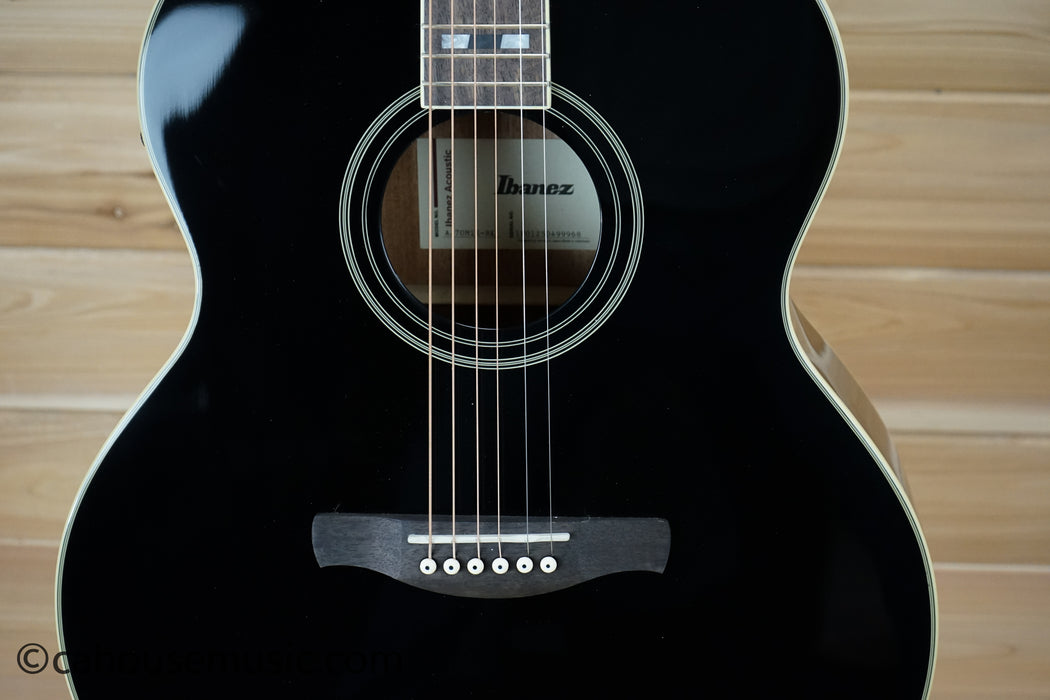 Ibanez AJ70M1E Artwood Jumbo Acoustic-Electric Guitar Black High Gloss B-Stock