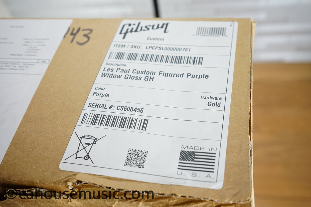 Gibson Custom Shop Les Paul Custom Figured Electric Guitar - Purple Widow