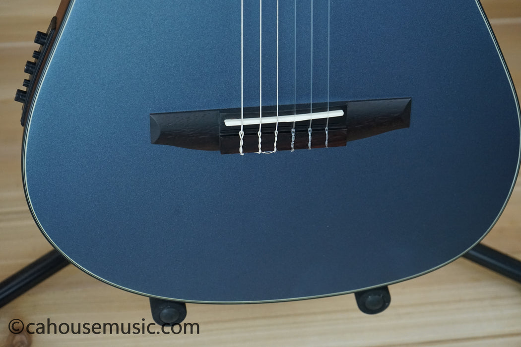 Ibanez FRH10N Thinline Nylon Acoustic-Electric Guitar Indigo Blue Metallic Flat B-Stock