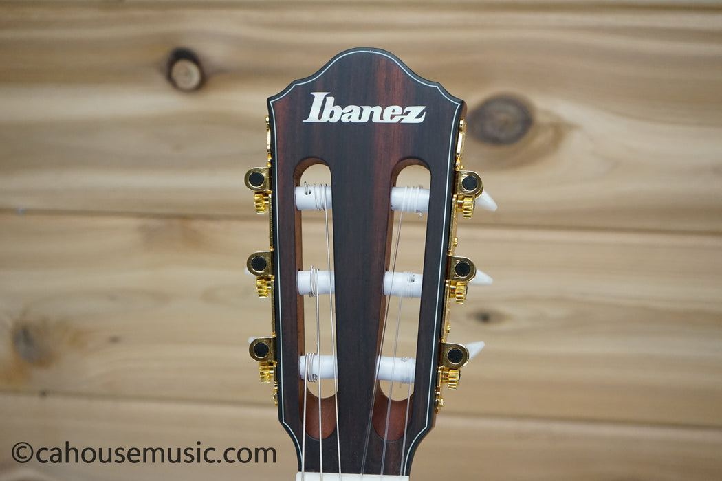 Ibanez FRH10N Thinline Nylon Acoustic-Electric Guitar Indigo Blue Metallic Flat B-Stock