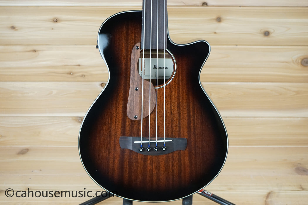 Ibanez AEGB24FE Acoustic-Electric Bass Guitar Mahogany Sunburst B-Stock