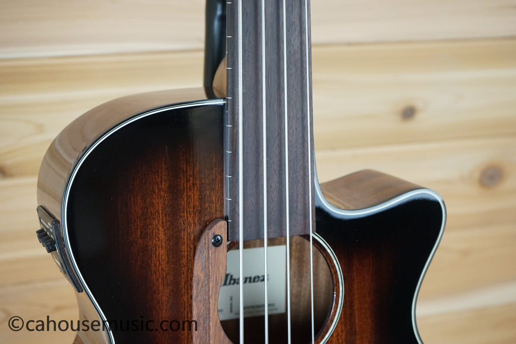 Ibanez AEGB24FE Acoustic-Electric Bass Guitar Mahogany Sunburst B-Stock
