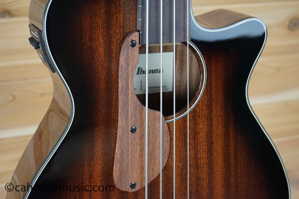 Ibanez AEGB24FE Acoustic-Electric Bass Guitar Mahogany Sunburst B-Stock