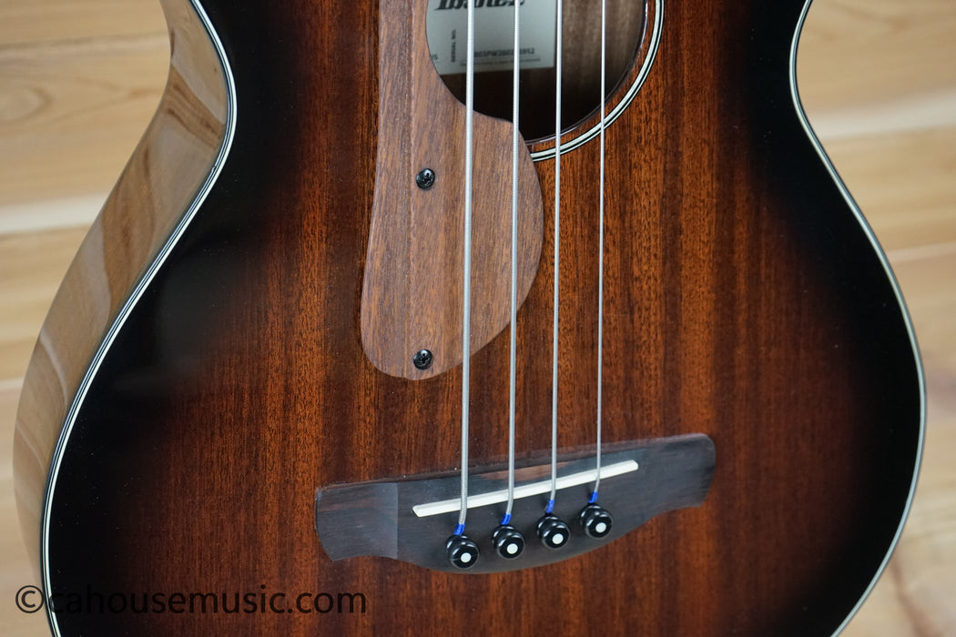 Ibanez AEGB24FE Acoustic-Electric Bass Guitar Mahogany Sunburst B-Stock
