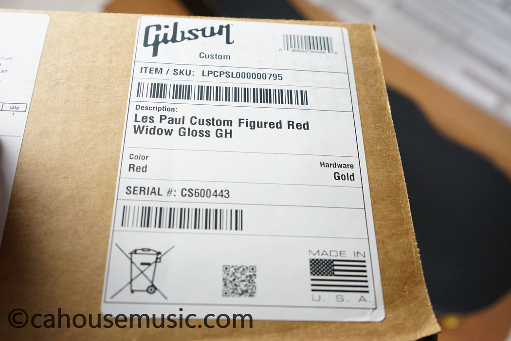 Gibson Custom Shop Les Paul Custom Figured Electric Guitar - Red Widow