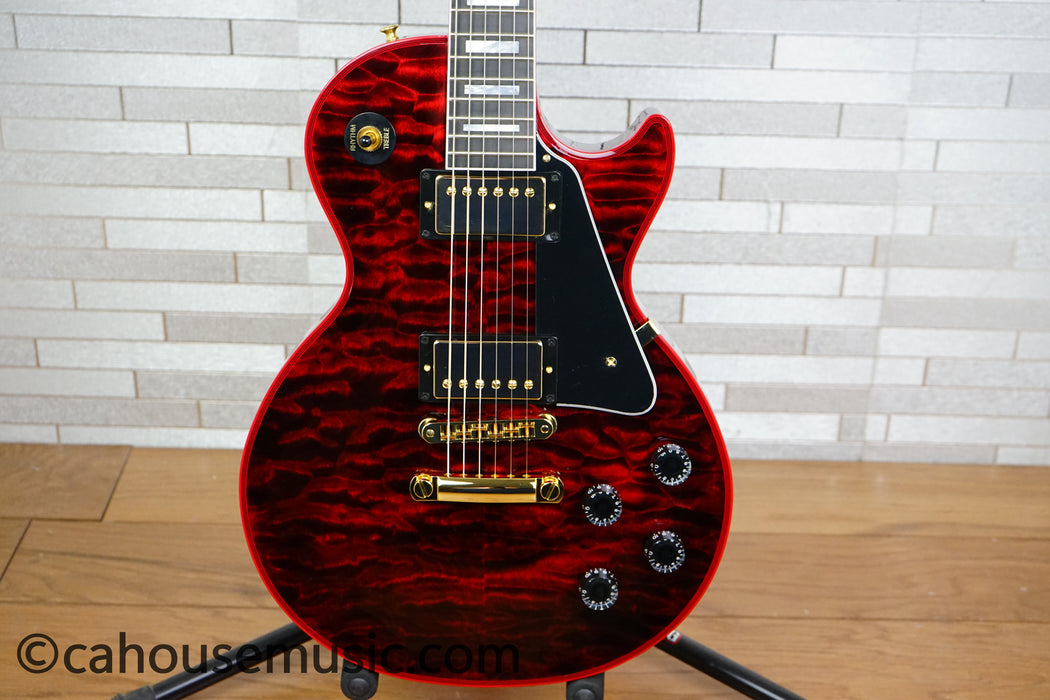Gibson Custom Shop Les Paul Custom Figured 7A Quilt Top Electric Guitar - Red Widow