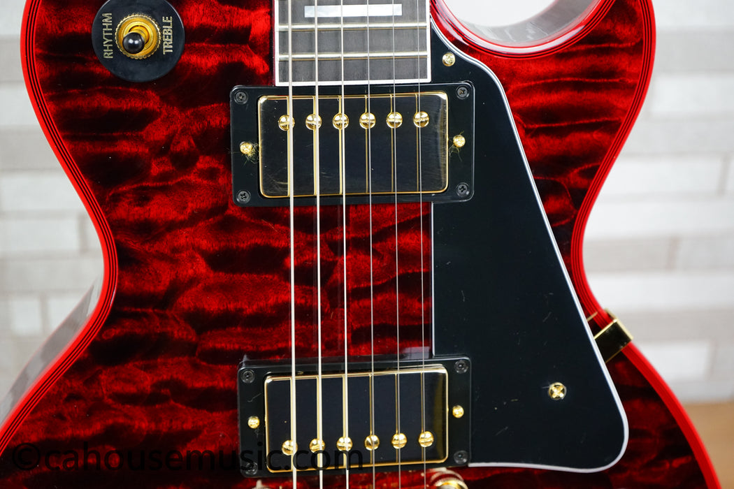 Gibson Custom Shop Les Paul Custom Figured 7A Quilt Top Electric Guitar - Red Widow