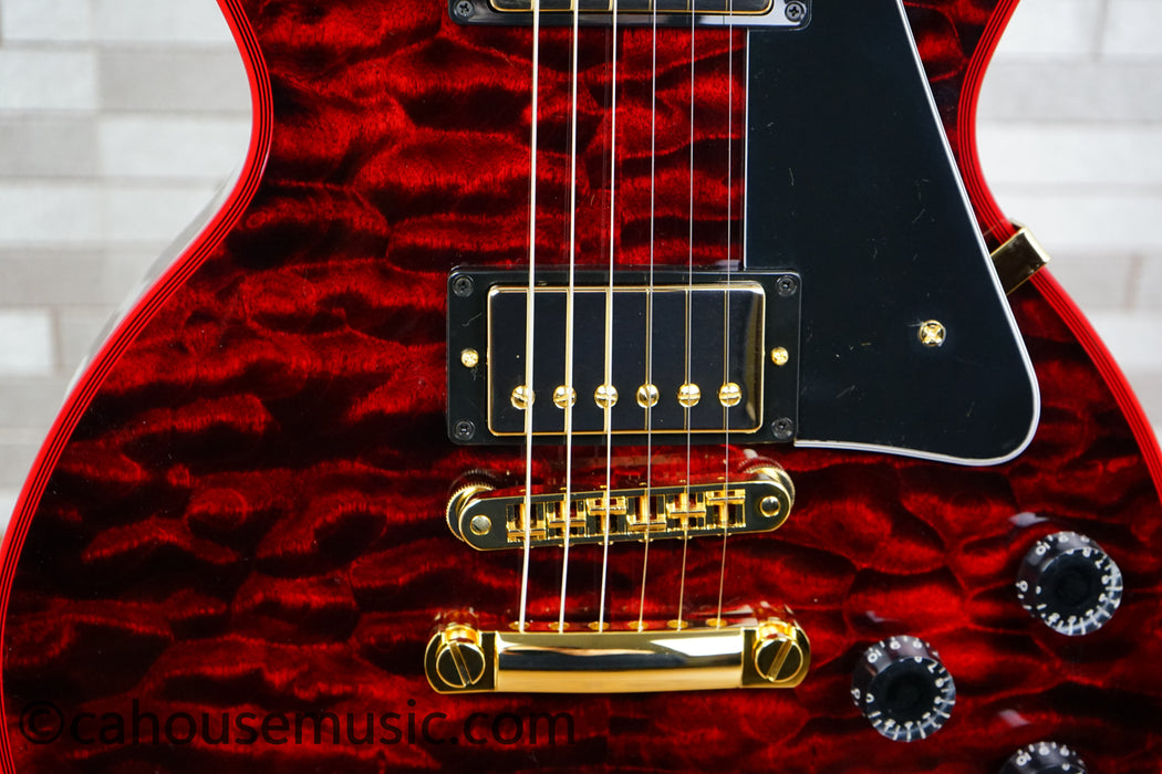 Gibson Custom Shop Les Paul Custom Figured 7A Quilt Top Electric Guitar - Red Widow