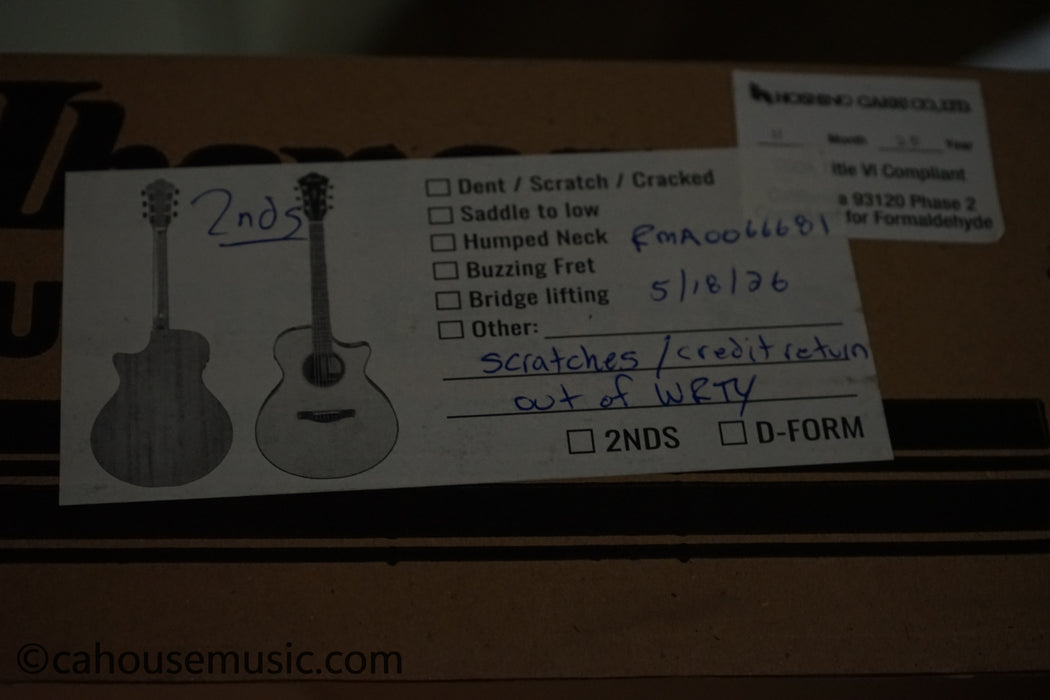 Ibanez AEG50N Black High Gloss AEG Acoustic-Electric Guitar B-Stock