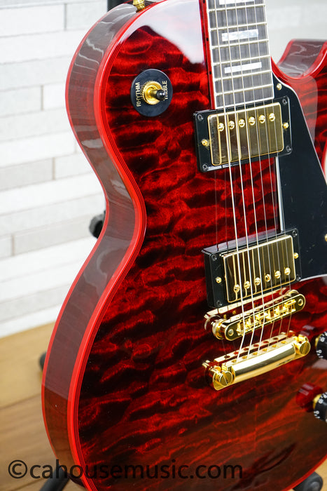 Gibson Custom Shop Les Paul Custom Figured 7A Quilt Top Electric Guitar - Red Widow