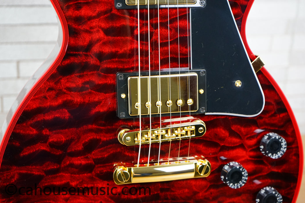 Gibson Custom Shop Les Paul Custom Figured 7A Quilt Top Electric Guitar - Red Widow