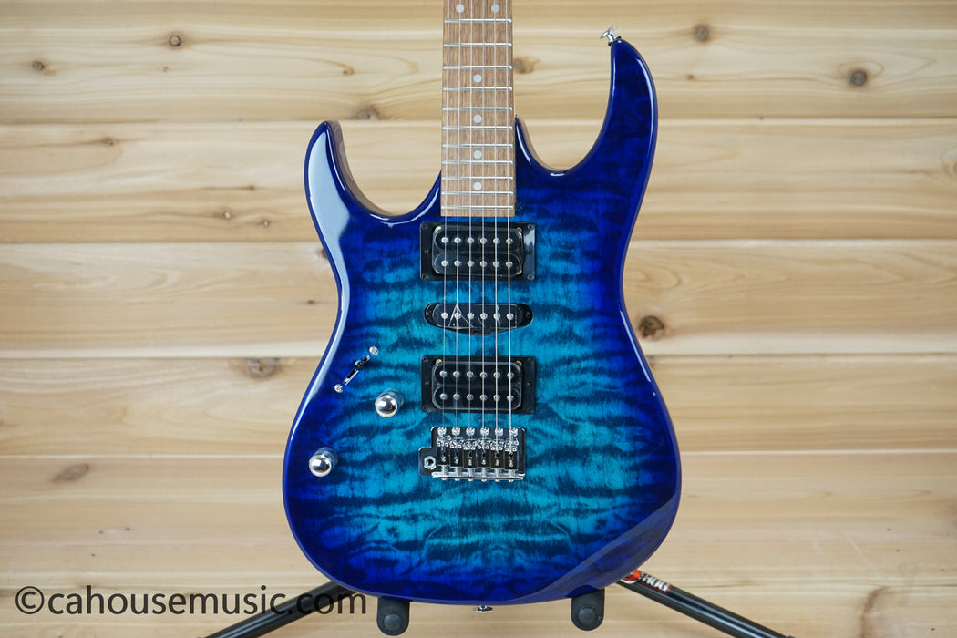 Ibanez GRX70QAL Left-Handed Electric Guitar Transparent Blue Burst B-Stock