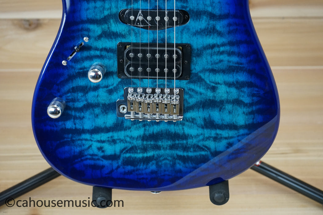 Ibanez GRX70QAL Left-Handed Electric Guitar Transparent Blue Burst B-Stock