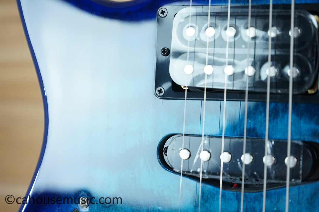 Ibanez GRX70QAL Left-Handed Electric Guitar Transparent Blue Burst B-Stock