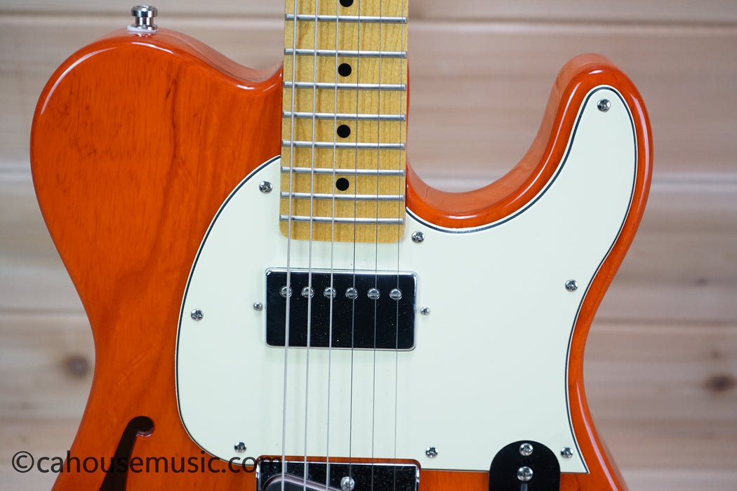 G&L Tribute ASAT Classic Bluesboy Semi-Hollow Electric Guitar Clear Orange Used