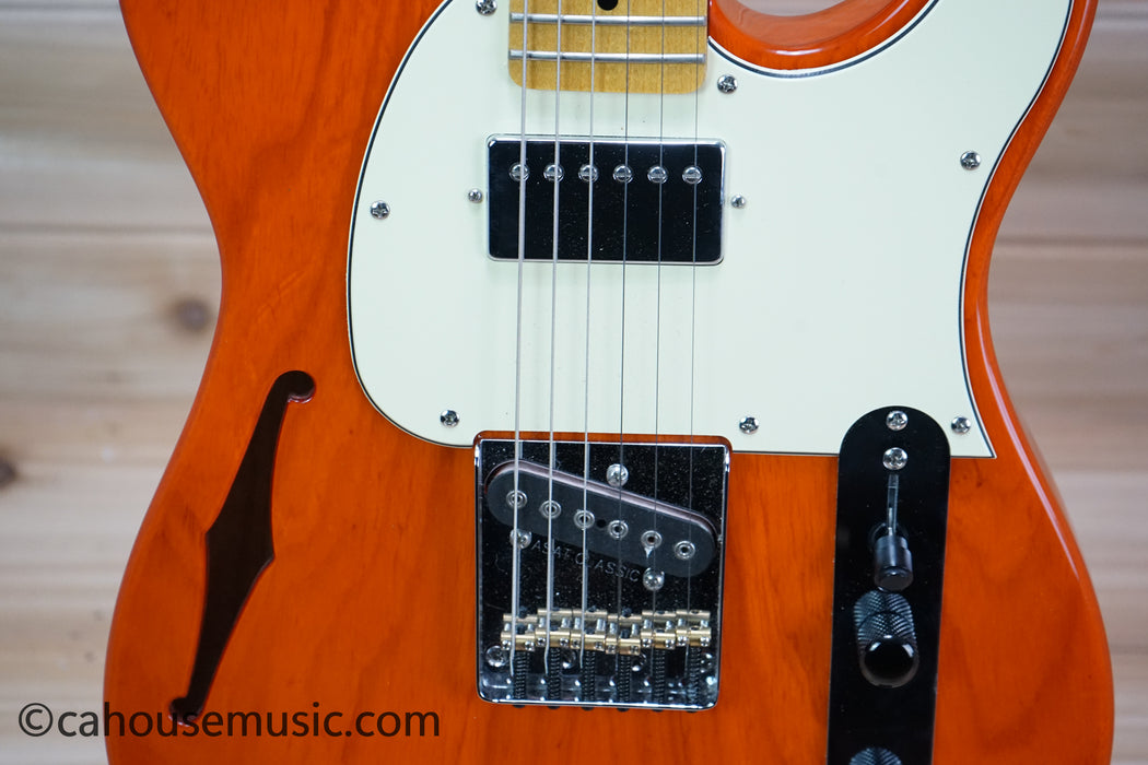 G&L Tribute ASAT Classic Bluesboy Semi-Hollow Electric Guitar Clear Orange Used