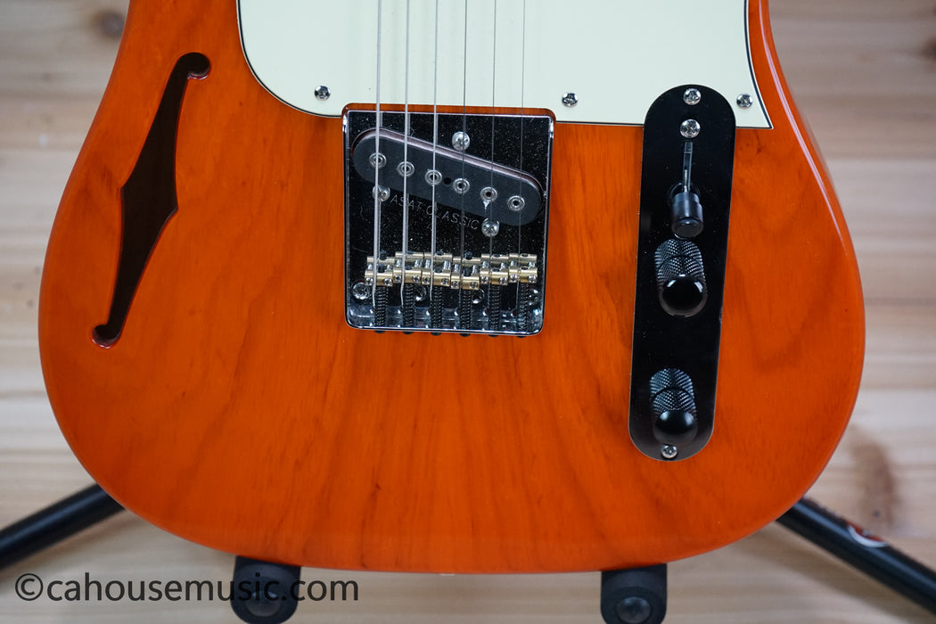G&L Tribute ASAT Classic Bluesboy Semi-Hollow Electric Guitar Clear Orange Used