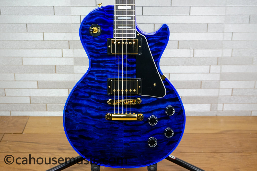 Gibson Custom Shop Special Order Les Paul Custom Figured 7A Quilt Top - Blue Widow