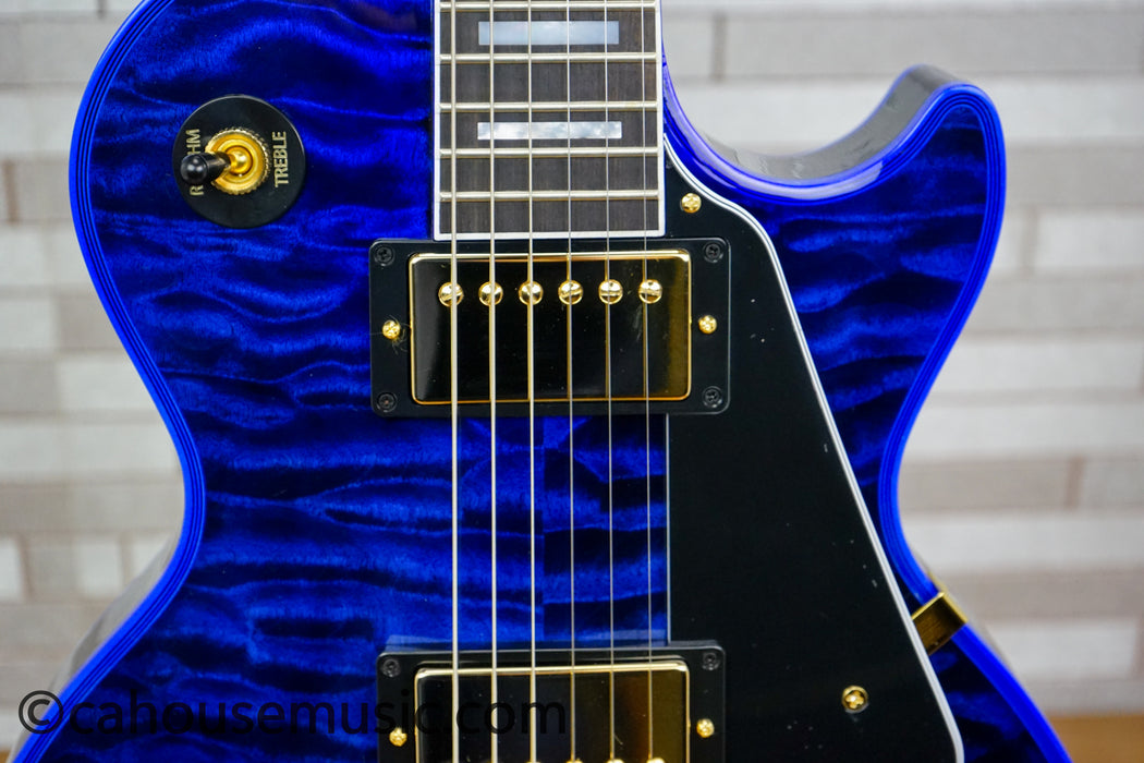 Gibson Custom Shop Special Order Les Paul Custom Figured 7A Quilt Top - Blue Widow