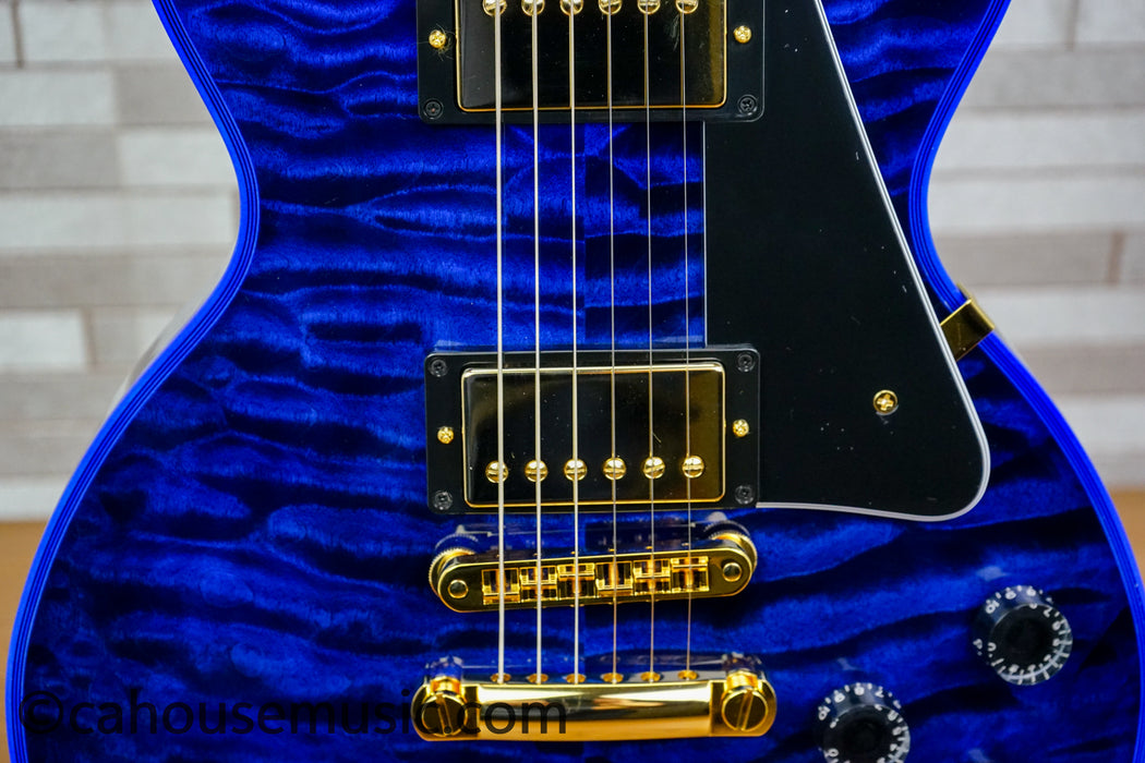 Gibson Custom Shop Special Order Les Paul Custom Figured 7A Quilt Top - Blue Widow