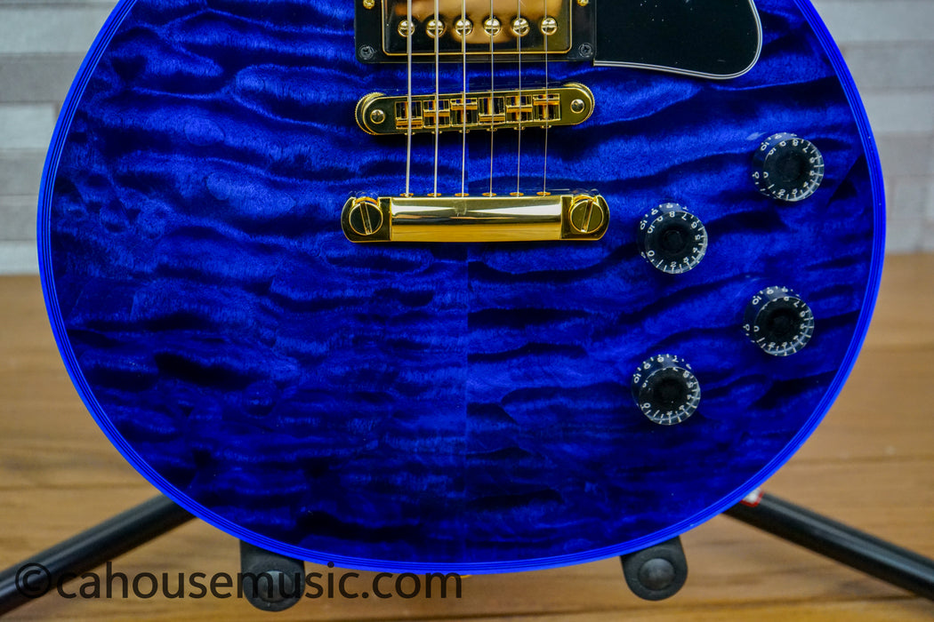 Gibson Custom Shop Special Order Les Paul Custom Figured 7A Quilt Top - Blue Widow