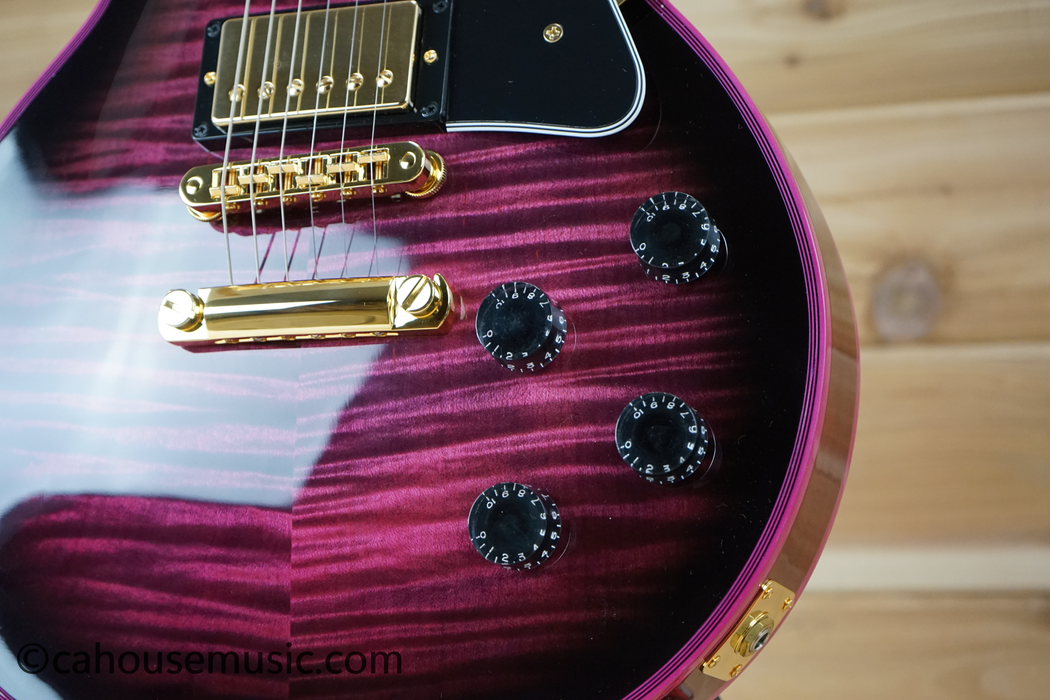 Gibson Custom Shop Made 2 Measure Les Paul Custom Figured Pink Widow Electric Guitar
