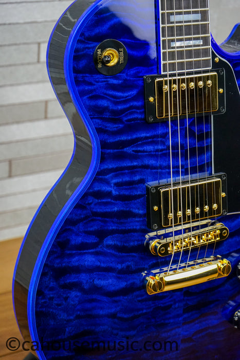 Gibson Custom Shop Special Order Les Paul Custom Figured 7A Quilt Top - Blue Widow