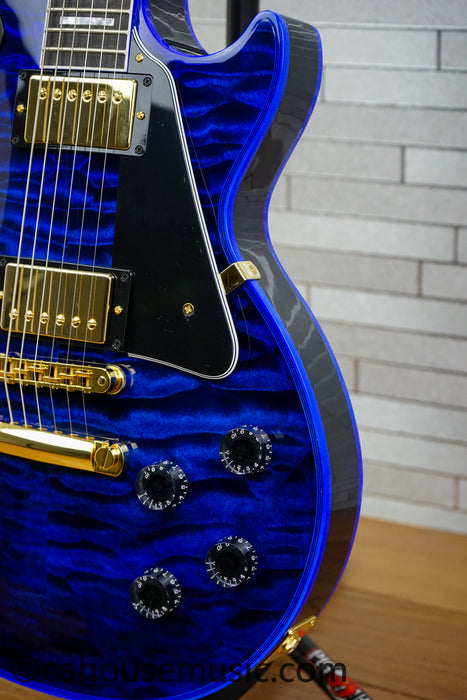 Gibson Custom Shop Special Order Les Paul Custom Figured 7A Quilt Top - Blue Widow