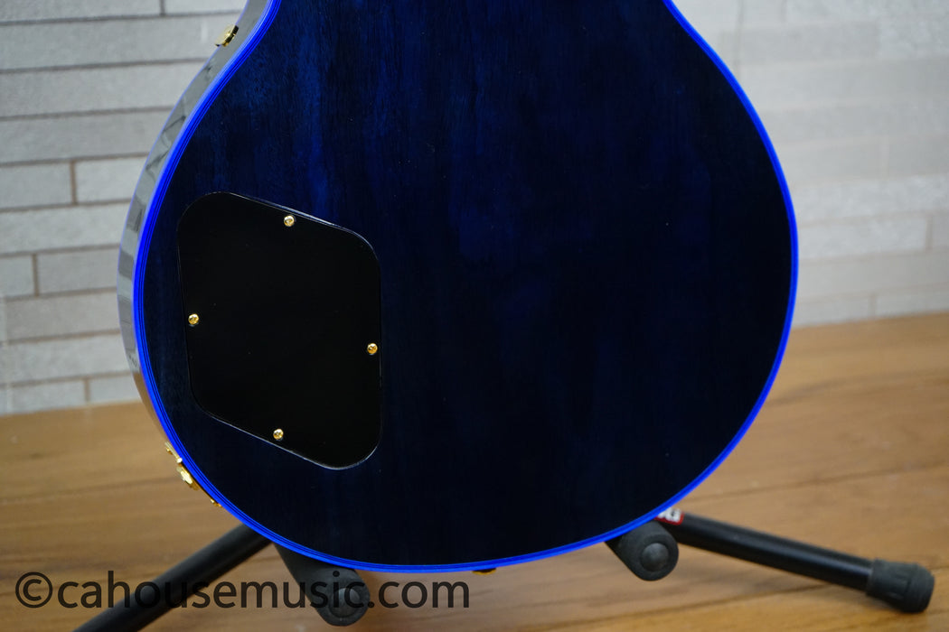 Gibson Custom Shop Special Order Les Paul Custom Figured 7A Quilt Top - Blue Widow