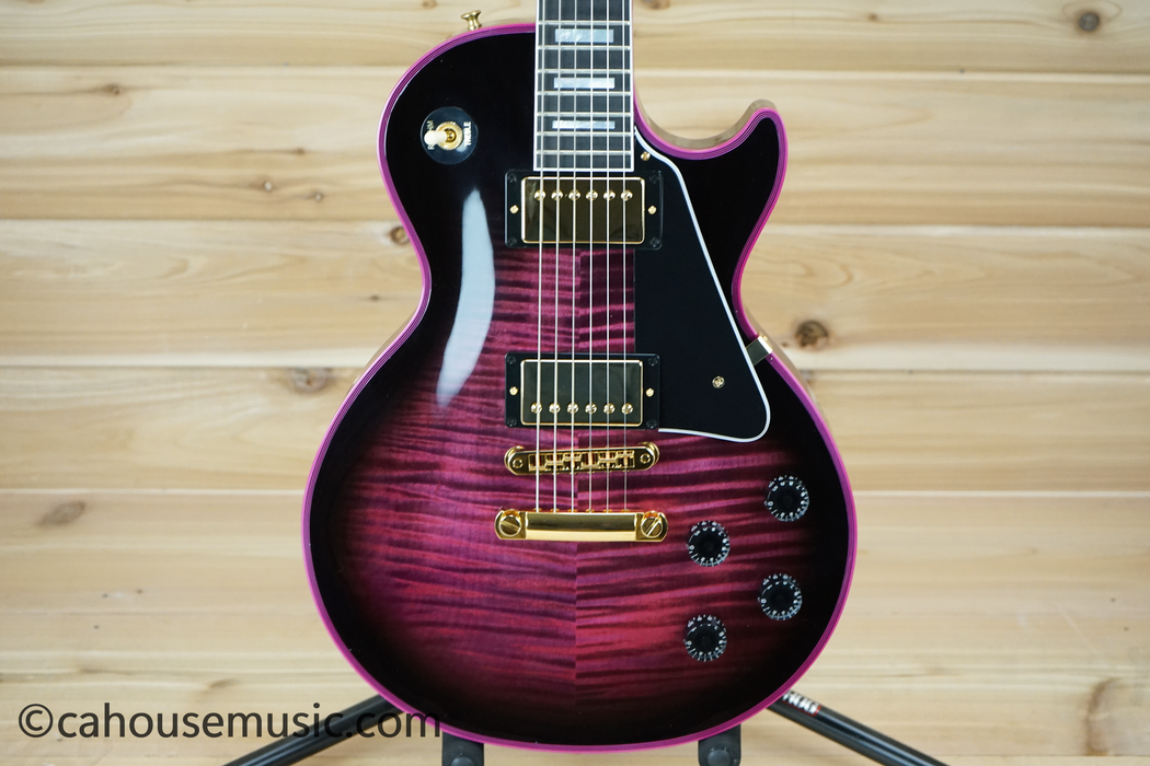 Gibson Custom Shop Made 2 Measure Les Paul Custom Figured Pink Widow Electric Guitar