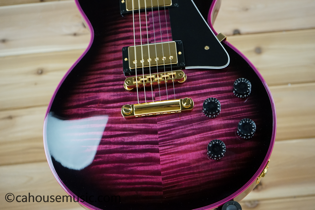 Gibson Custom Shop Made 2 Measure Les Paul Custom Figured Pink Widow Electric Guitar