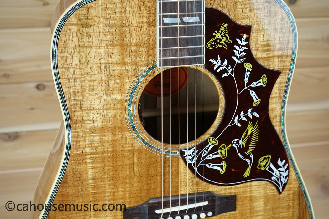 Gibson Hummingbird Custom Koa Acoustic Guitar - Honeyburst