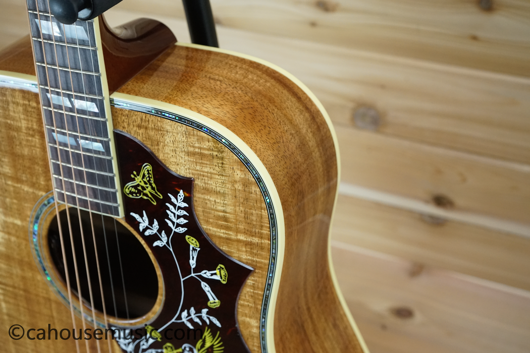 Gibson Hummingbird Custom Koa Acoustic Guitar - Honeyburst