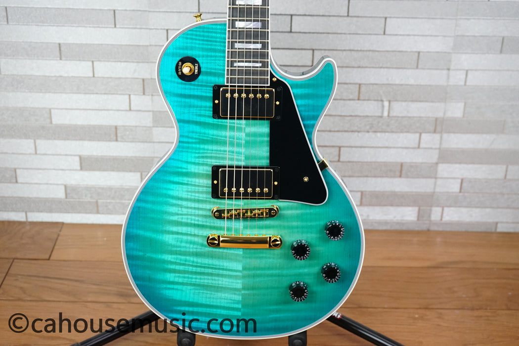 Gibson Custom Shop M2M Dealer Select Les Paul Custom – Opal Reef - Trogly Video - Electric Guitar (1 of 4)