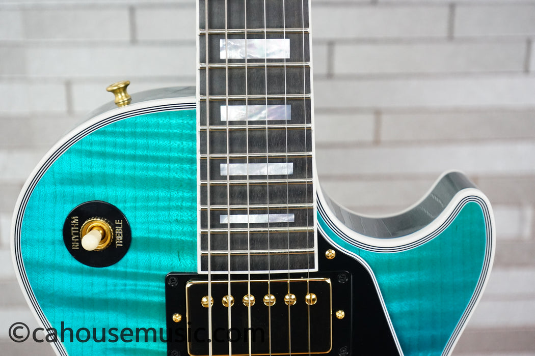 Gibson Custom Shop M2M Dealer Select Les Paul Custom – Opal Reef - Trogly Video - Electric Guitar (1 of 4)