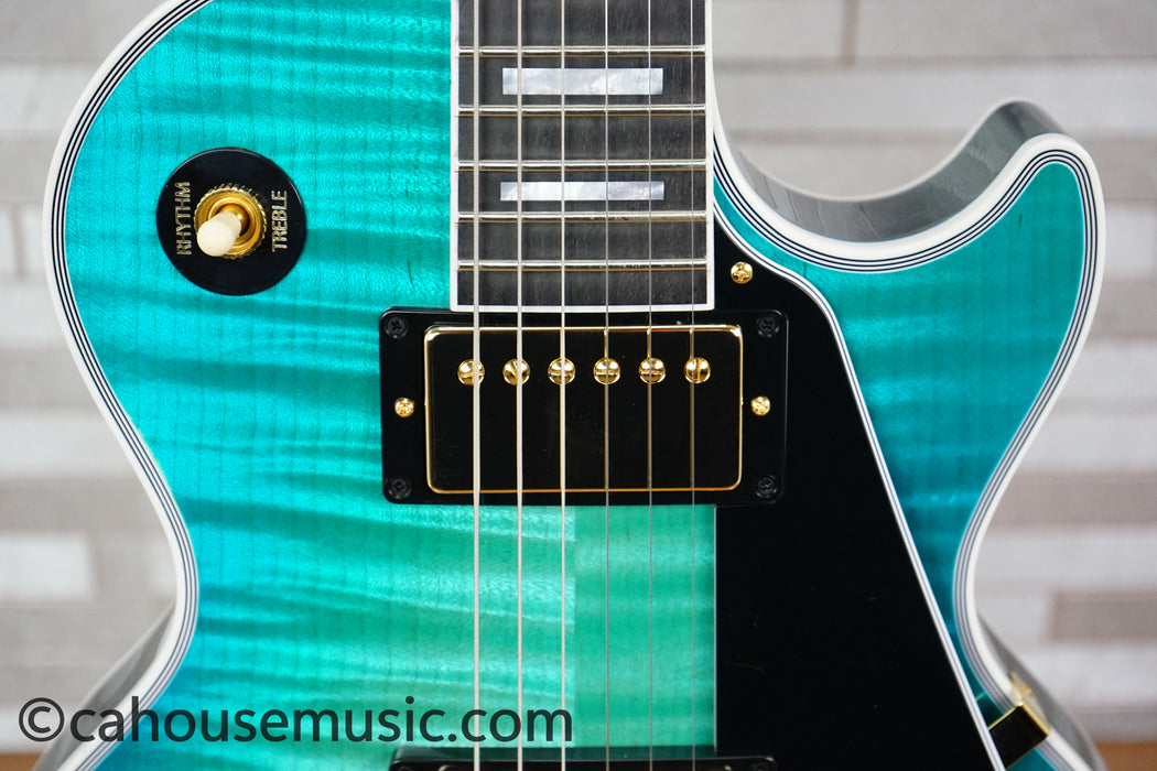 Gibson Custom Shop M2M Dealer Select Les Paul Custom – Opal Reef - Trogly Video - Electric Guitar (1 of 4)