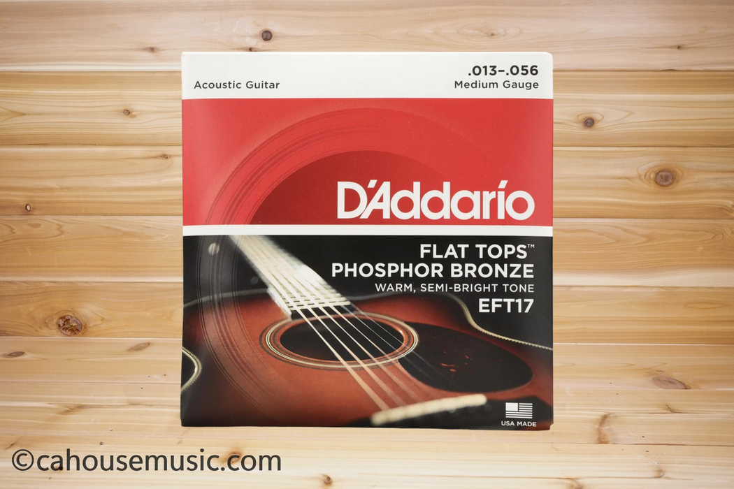 D'Addario EFT17 Flat Tops Phosphor Bronze Acoustic Guitar Strings
