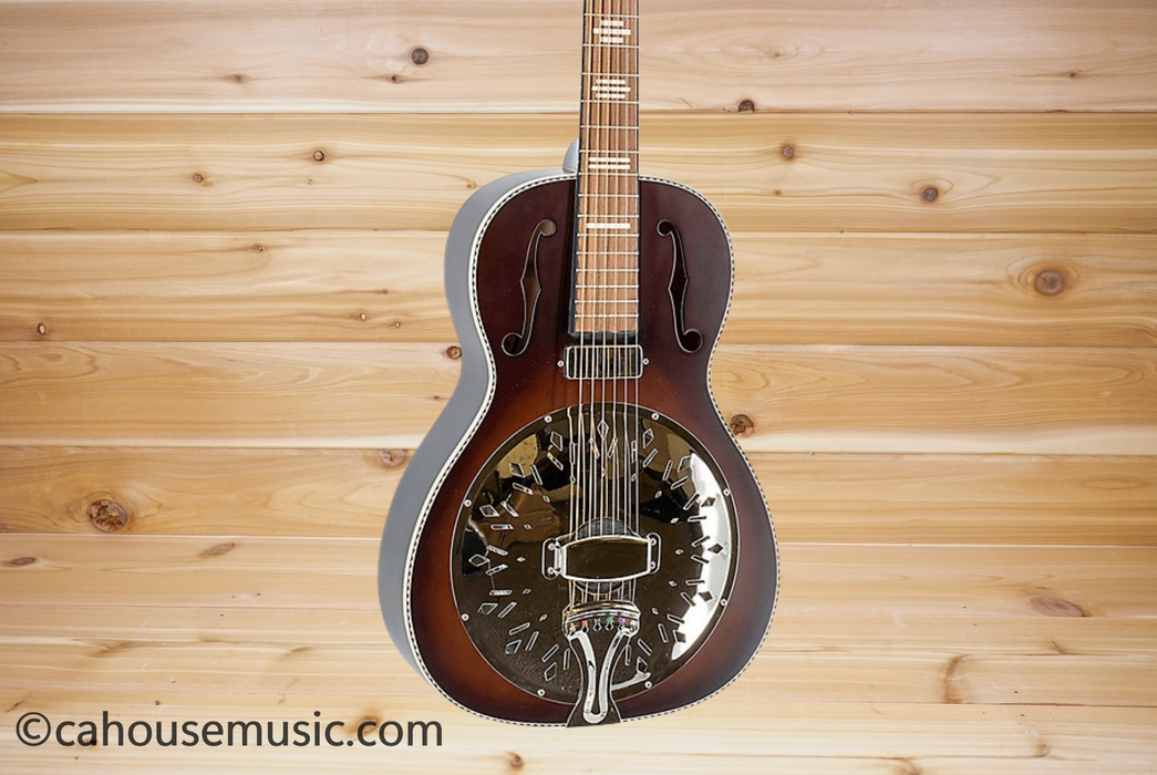 Recording King RPH-R2-E Dirty 30s Minnie Bucker Single-0 Acoustic-Electric Guitar Brown Sunburst