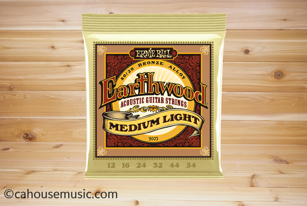 Ernie Ball Earthwood 80/20 Bronze Medium Light Acoustic Guitar Strings