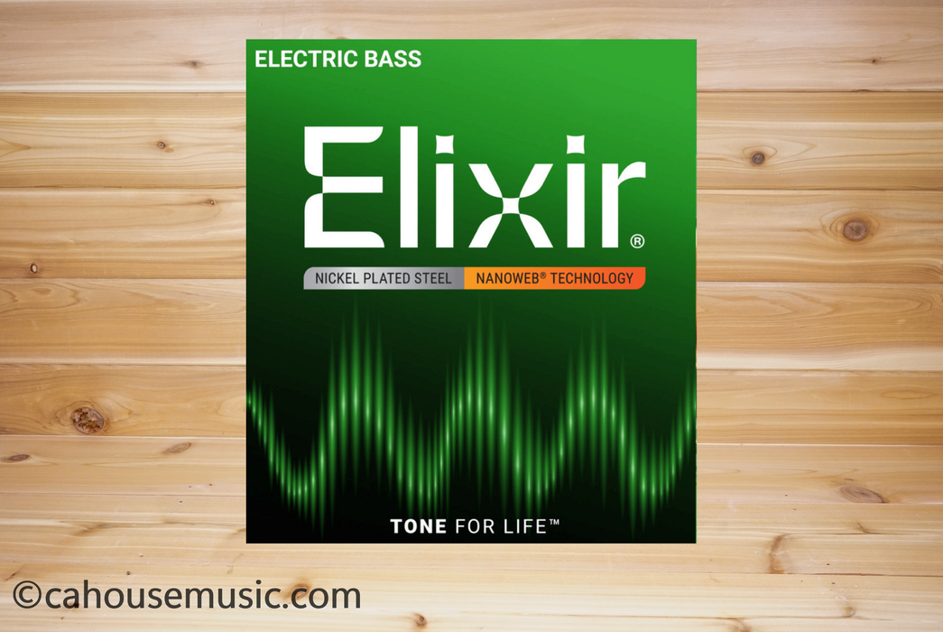 Elixir NANOWEB Nickel Plated Steel Electric Bass Strings Super Light Long Scale