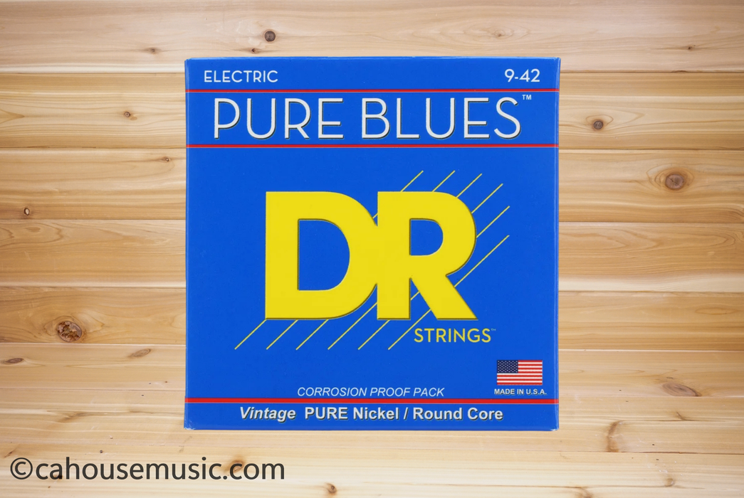 DR Strings Pure Blues PHR-9 Pure Nickel Electric Guitar Strings