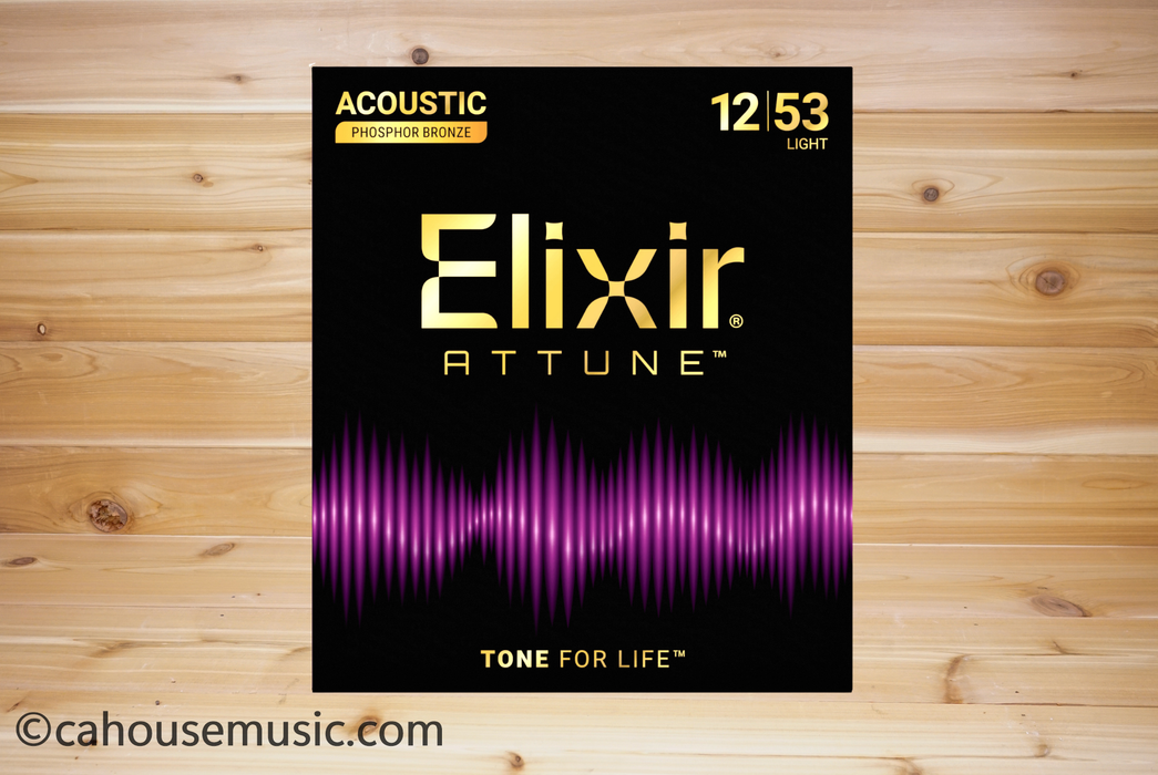 Elixir Attune Phosphor Bronze Acoustic Guitar Strings Light 12-53