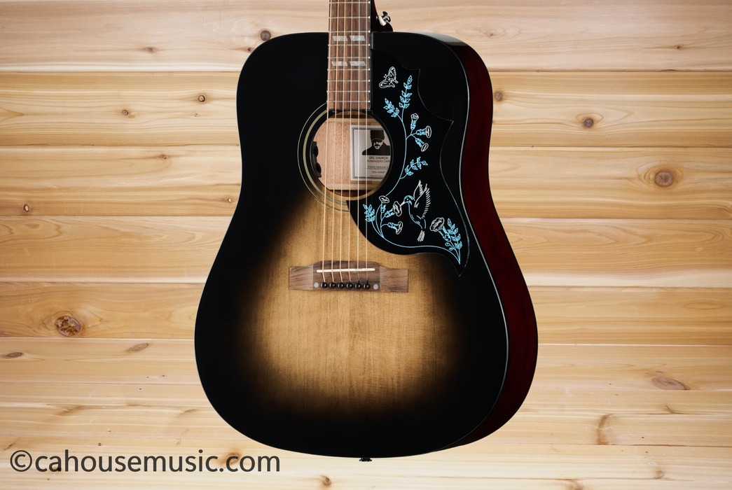 Epiphone Eric Church Hummingbird Dark Studio Dreadnought Acoustic-Electric Guitar Cobra Burst