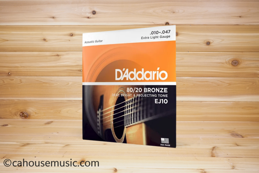 D'Addario EJ10 80/20 Bronze Acoustic Guitar Strings