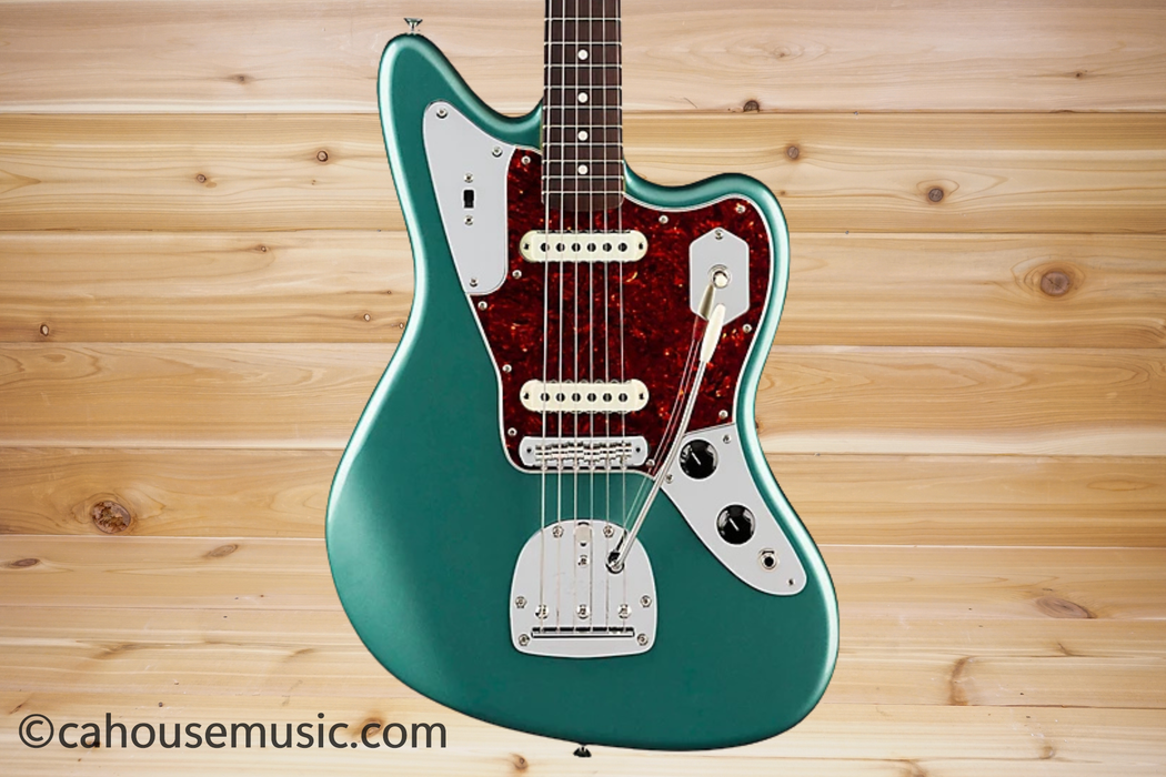 Fender American Professional Classic Jaguar Rosewood Fingerboard Faded Sherwood Green Metallic Electric Guitar