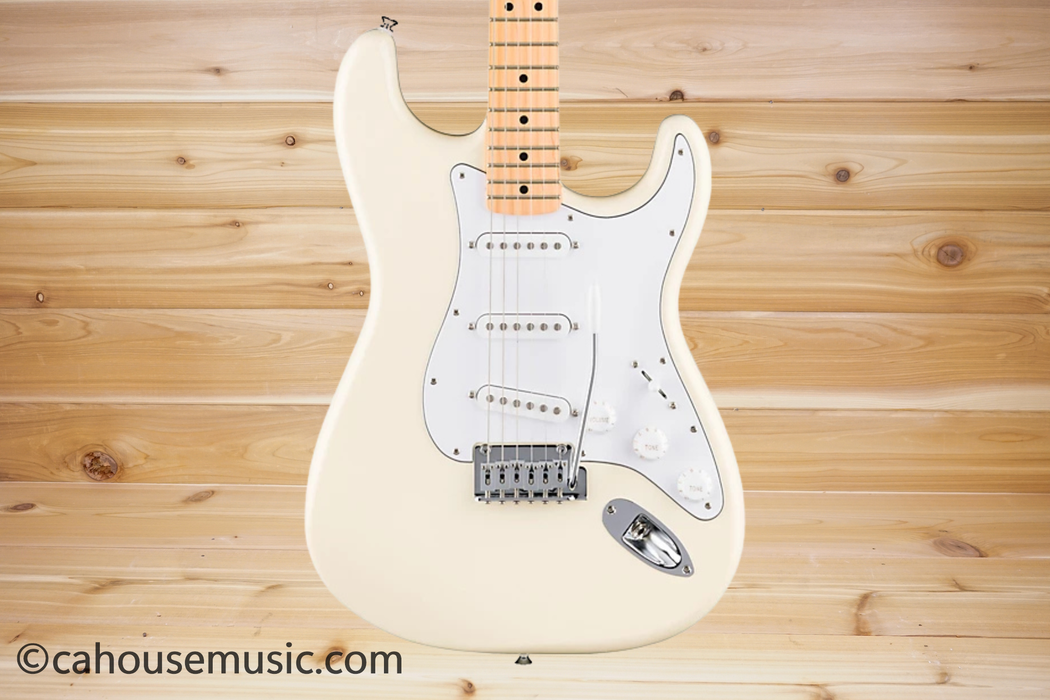 Fender Standard Stratocaster Olympic White Maple Fingerboard Electric Guitar
