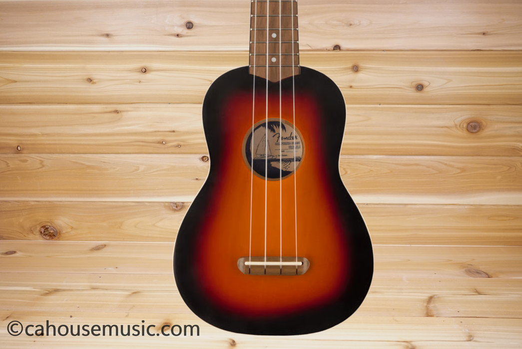 Fender Venice Soprano Ukulele, Walnut Fingerboard, 2-Color Sunburst